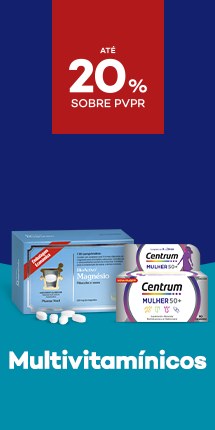 Suplementos Multivitaminicos com destaque promocional de  at&eacute; 20% sobre pre&ccedil;o de Venda ao P&uacute;blico Recomendado
